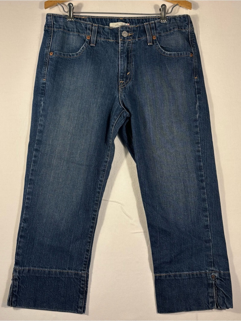 Levi's 515 Women's 10M Dark Blue Straight Leg Capri Jeans Low Rise